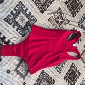 Red body suit